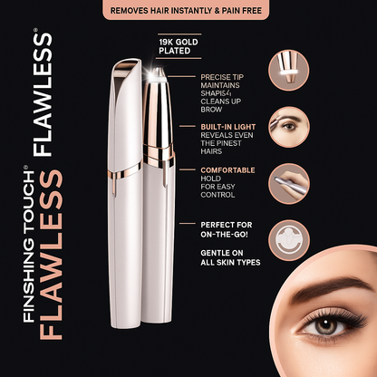 Flawless Brow Trimmer – Portable, Waterproof & Pain-Free Grooming